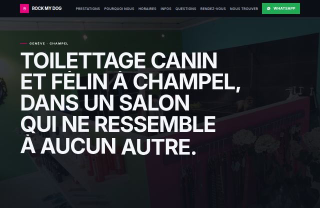 Page d’accueil du site de Rock my Dog